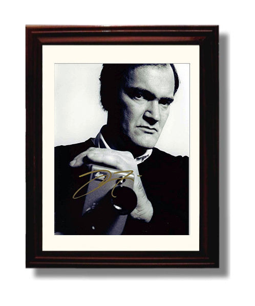 Quentin Tarantino - Director Holding Camera Intense Expression movie wall art 8x10 Beveled Frame