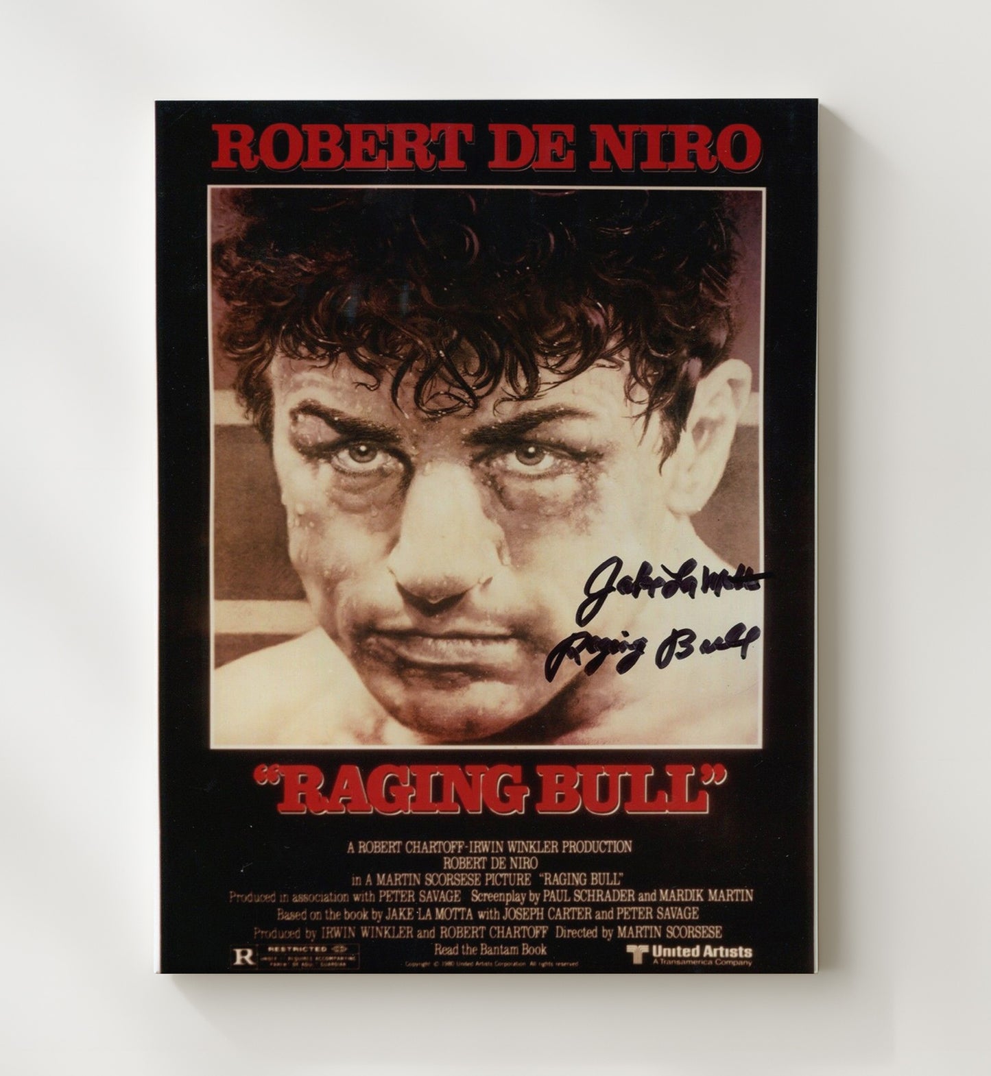 Raging Bull - Robert De Niro - Jake LaMottaBruised Prizefighter Stare Vintage Movie Wall Art - 20x24 Canvas movie decor