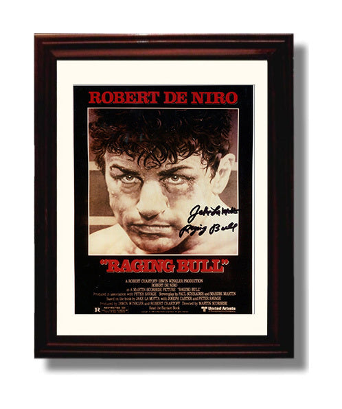 Raging Bull - Robert De Niro - Jake LaMotta - Bruised Prizefighter Stare movie wall art 8x10 Beveled Frame