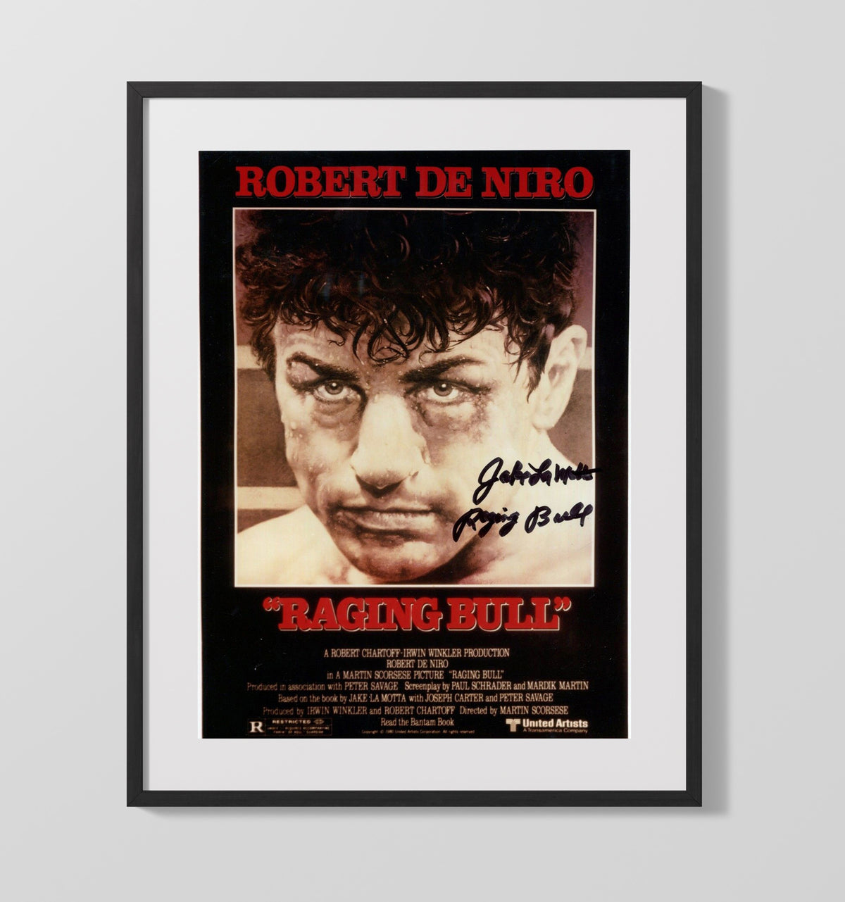 Raging Bull - Robert De Niro - Jake LaMotta - Bruised Prizefighter Stare movie wall art 16x20 Gallery Frame