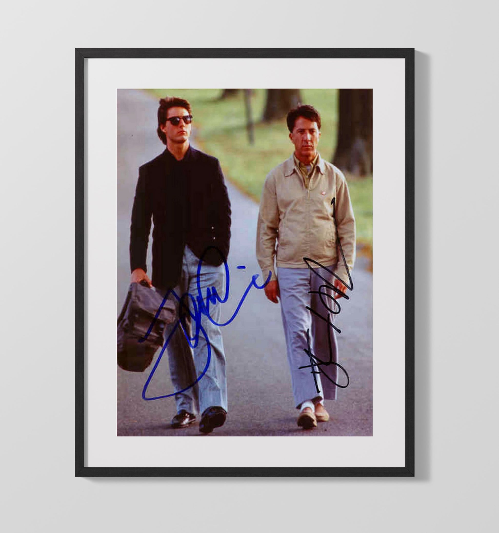 Rain Man - Tom Cruise - Charlie Babbitt and Dustin Hoffman - Raymond Babbitt - Walking Road Scene movie wall art 16x20 Gallery Frame