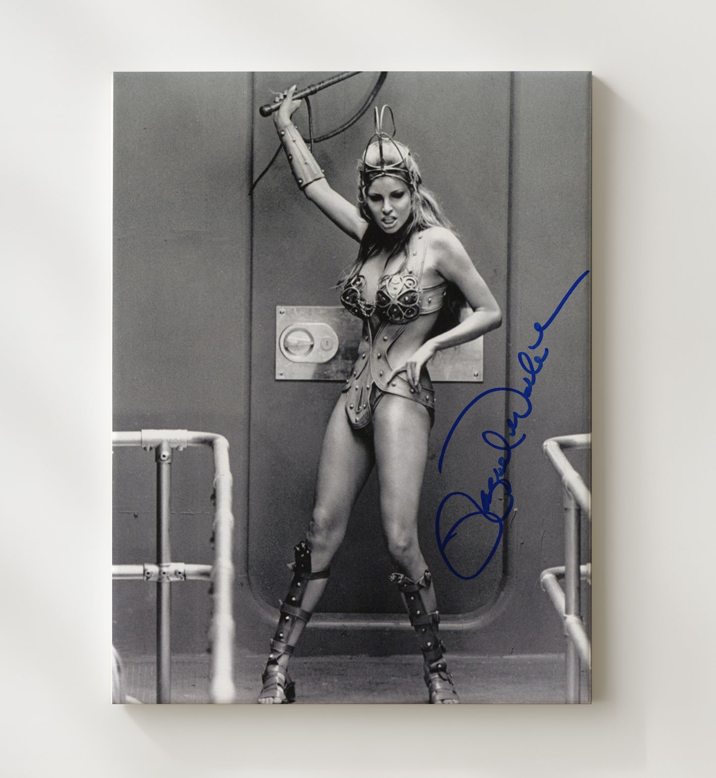 Raquel Welch - Fantasy Warrior Costume Whip Raised Character Photo movie wall art 20x24 Canvas