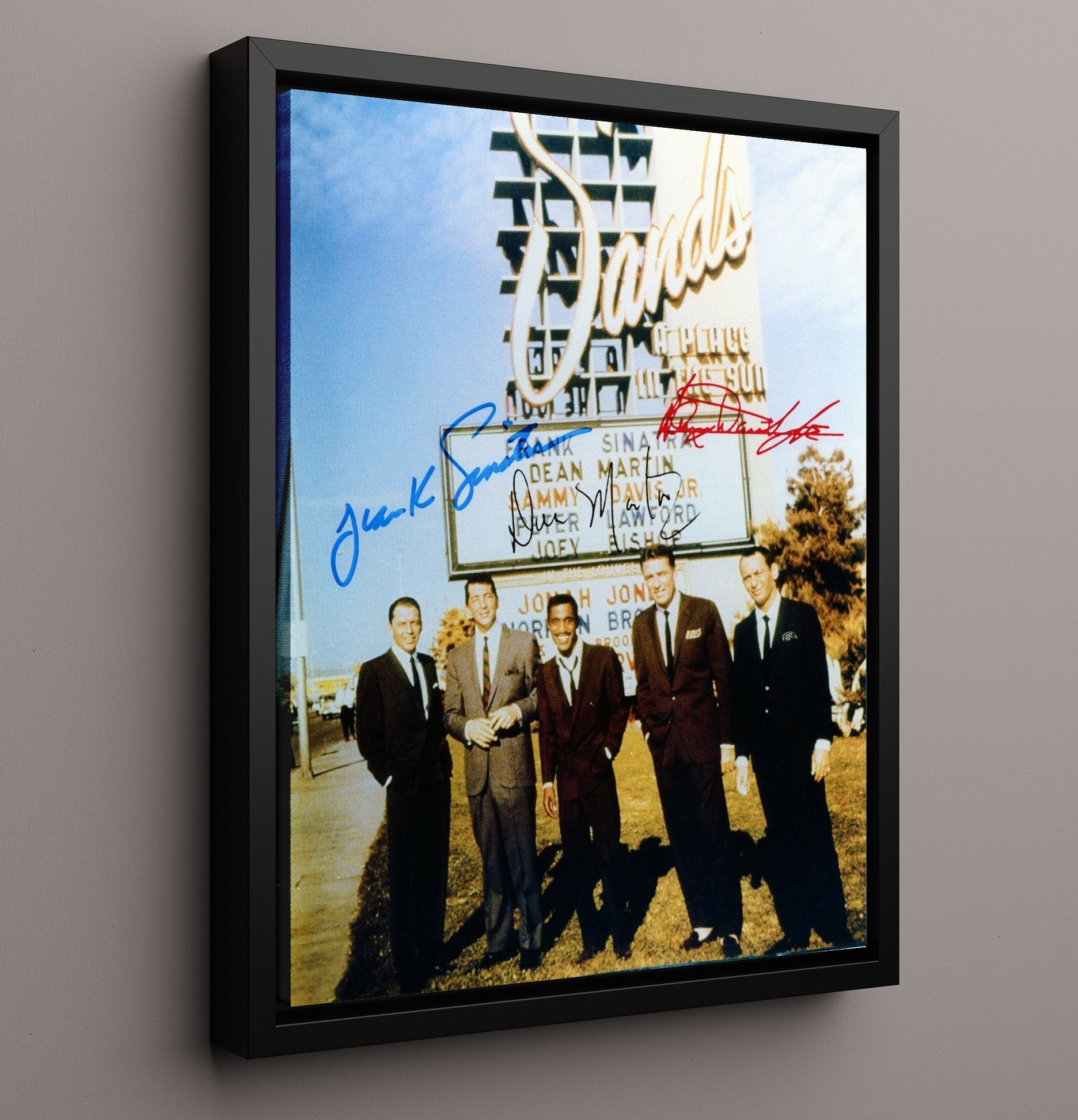 Rat Pack - Sands Legends movie wall art 16x20 Framed Canvas