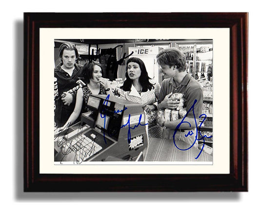 Reality Bites - Ryder - Lelaina - and Stiller - Michael - and Hawke - Troy - Slacker Generation Vibes movie wall art 8x10 Beveled Frame