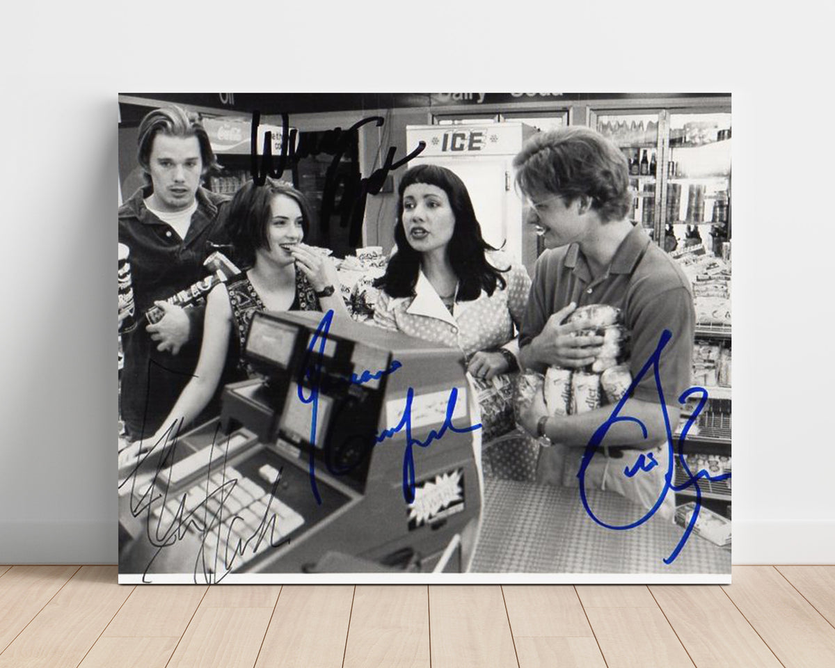 Reality Bites - Ryder - Lelaina - and Stiller - Michael - and Hawke - Troy - Slacker Generation Vibes movie wall art 16x20 Unframed Print