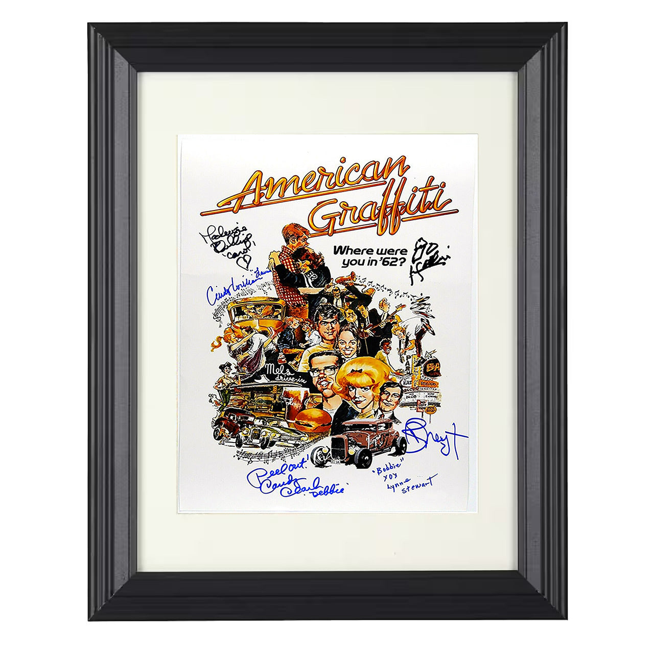 Richard Dreyfuss Ron Howard and Cast – American – 8x10 black beveled framed movie wall art