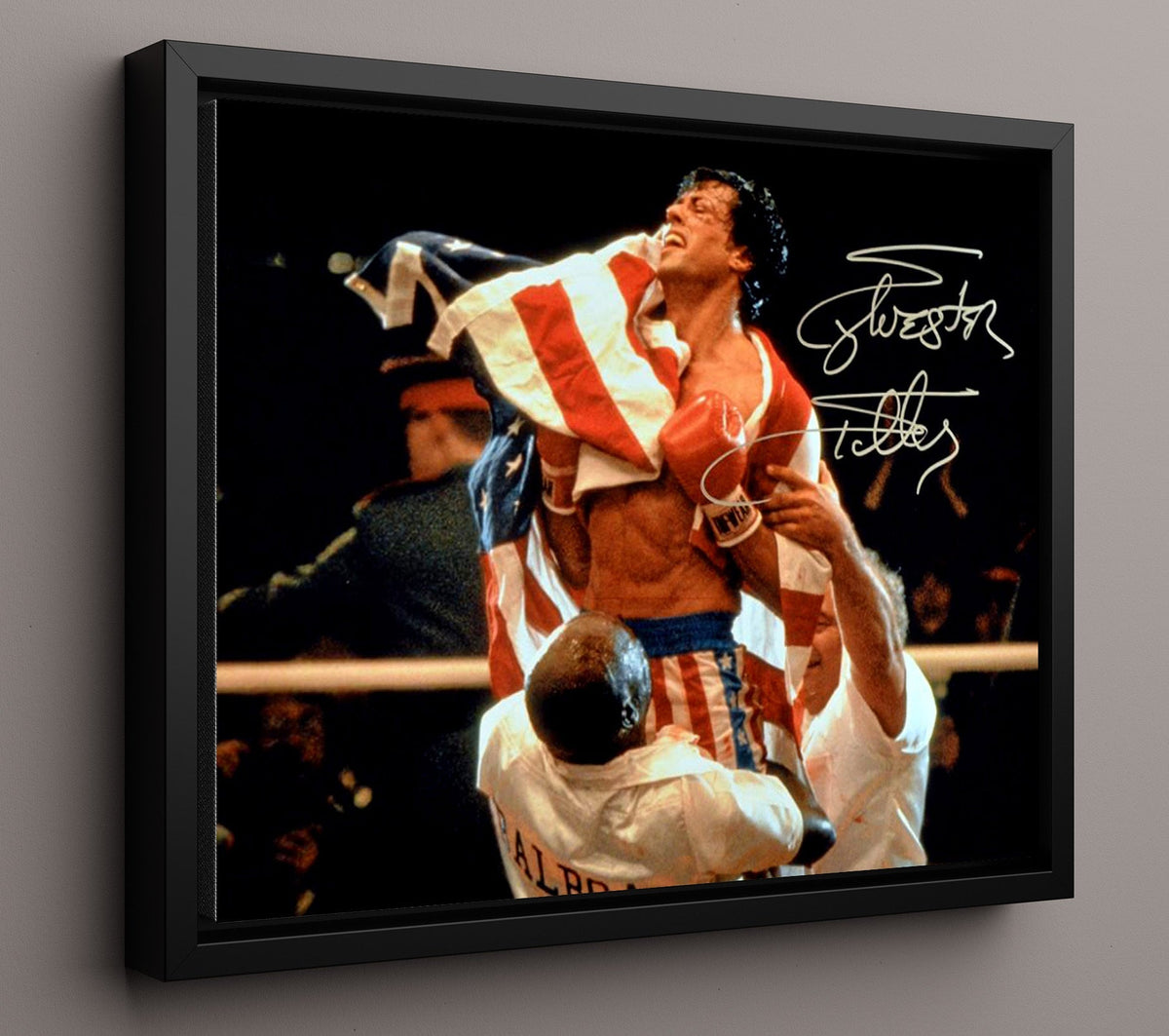 Rocky - Sylvester Stallone - Rocky - Stars and Stripes Victory movie wall art 16x20 Gallery Frame