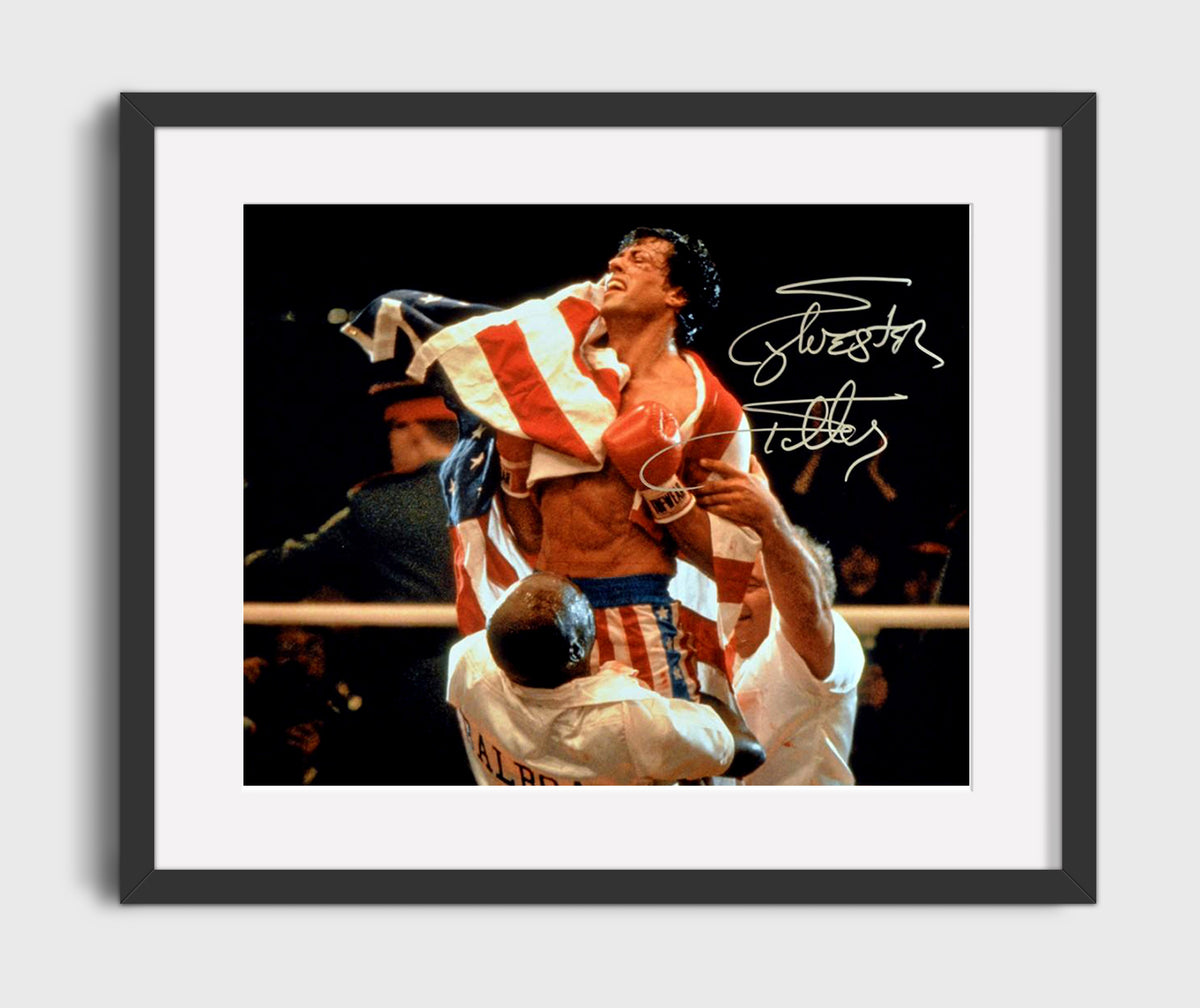 Rocky - Sylvester Stallone - Rocky - Stars and Stripes Victory movie wall art 16x20 Gallery Frame