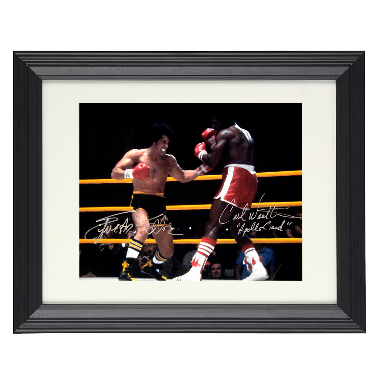Rocky – Sylvester Stallone Showdown Image – 8x10 black beveled framed movie wall art