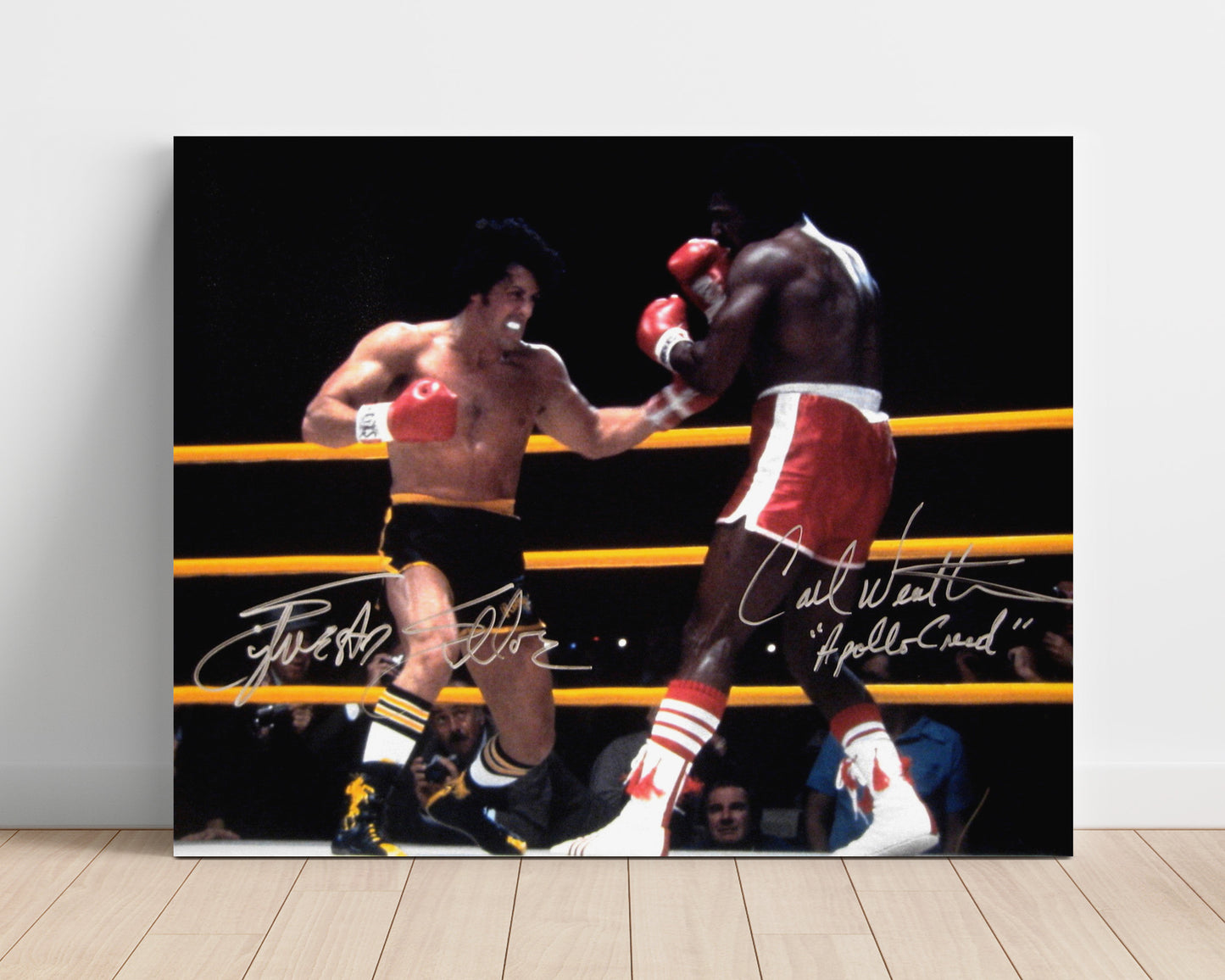 Rocky - Sylvester Stallone and Carl Weathers - Heavyweight showdown Vintage Movie Wall Art - 16x20 Unframed Print movie decor