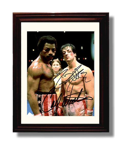 Rocky Cast - Ringside Glory movie wall art 8x10 Beveled Frame