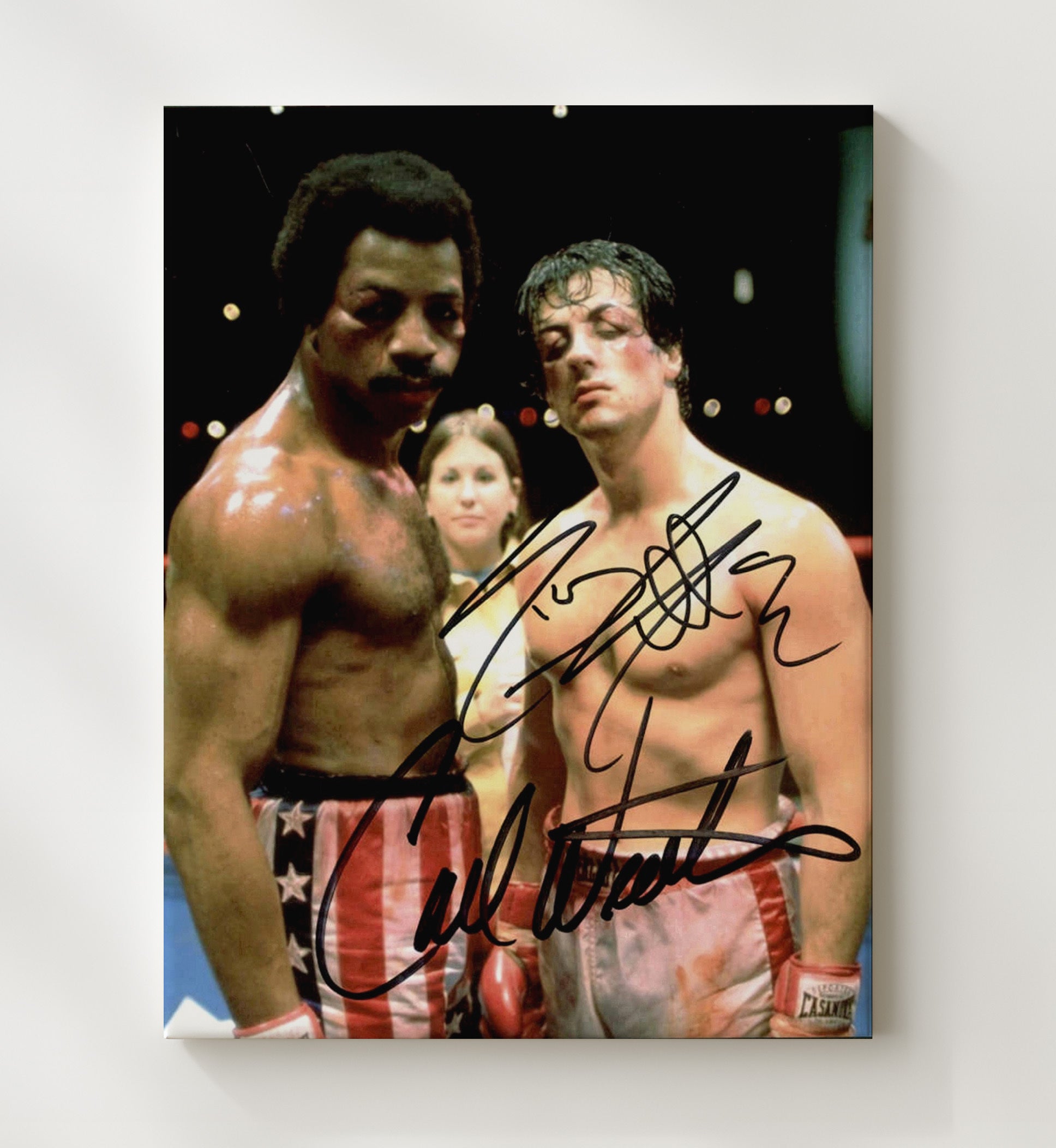 Rocky Cast - Ringside Glory Vintage Movie Wall Art - 20x24 Canvas movie decor