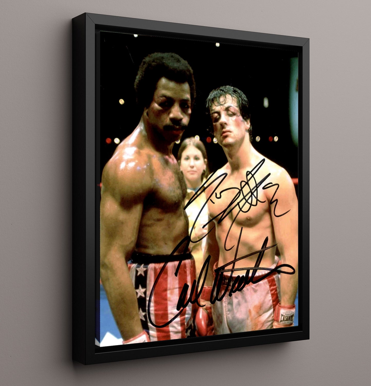 Rocky Cast - Ringside Glory movie wall art 16x20 Framed Canvas