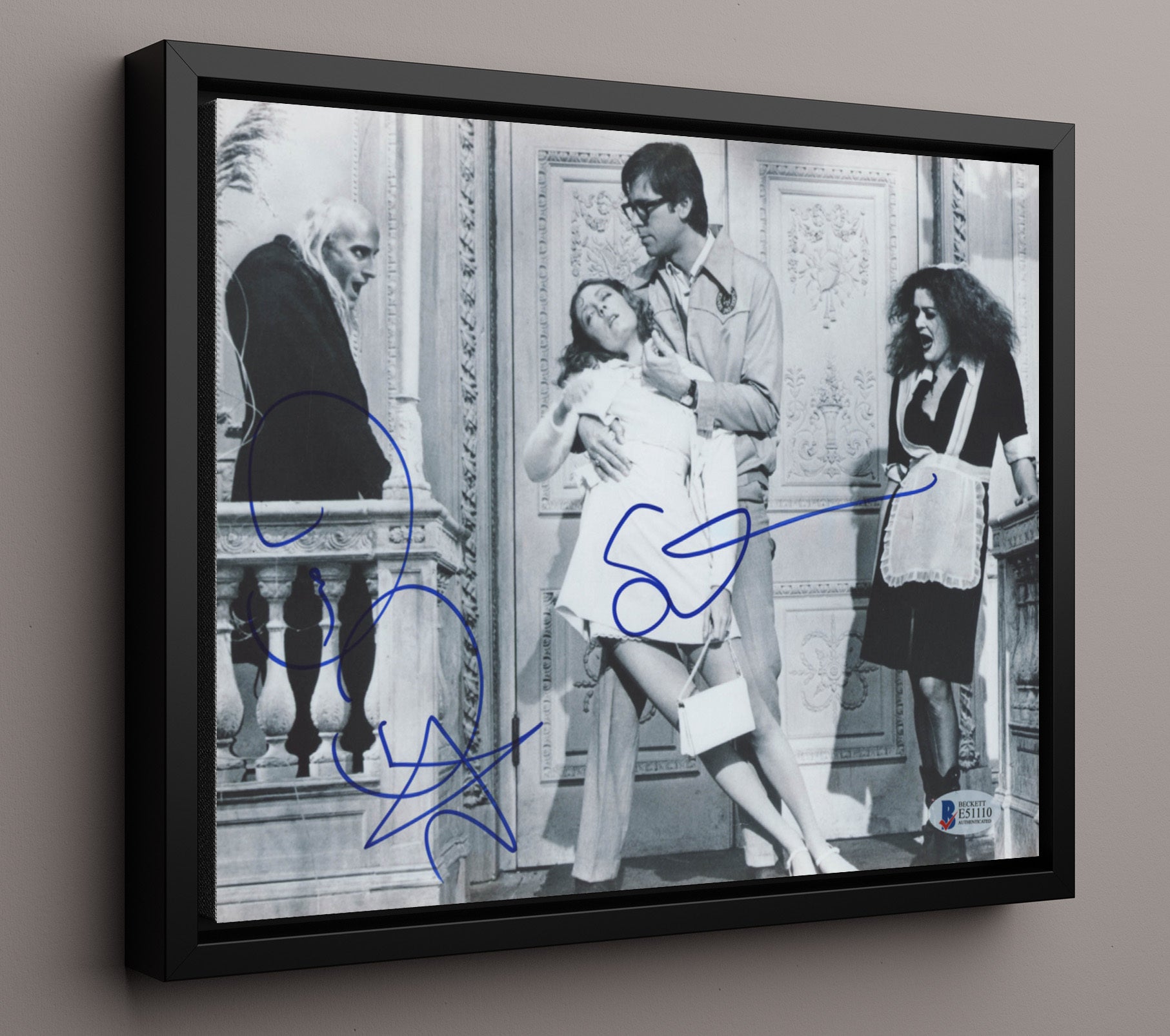 Rocky Horror - Barry Bostwick - Brad - and Susan Sarandon - Janet - Mansion Mayhem Vintage Movie Wall Art - 16x20 Framed Canvas movie decor