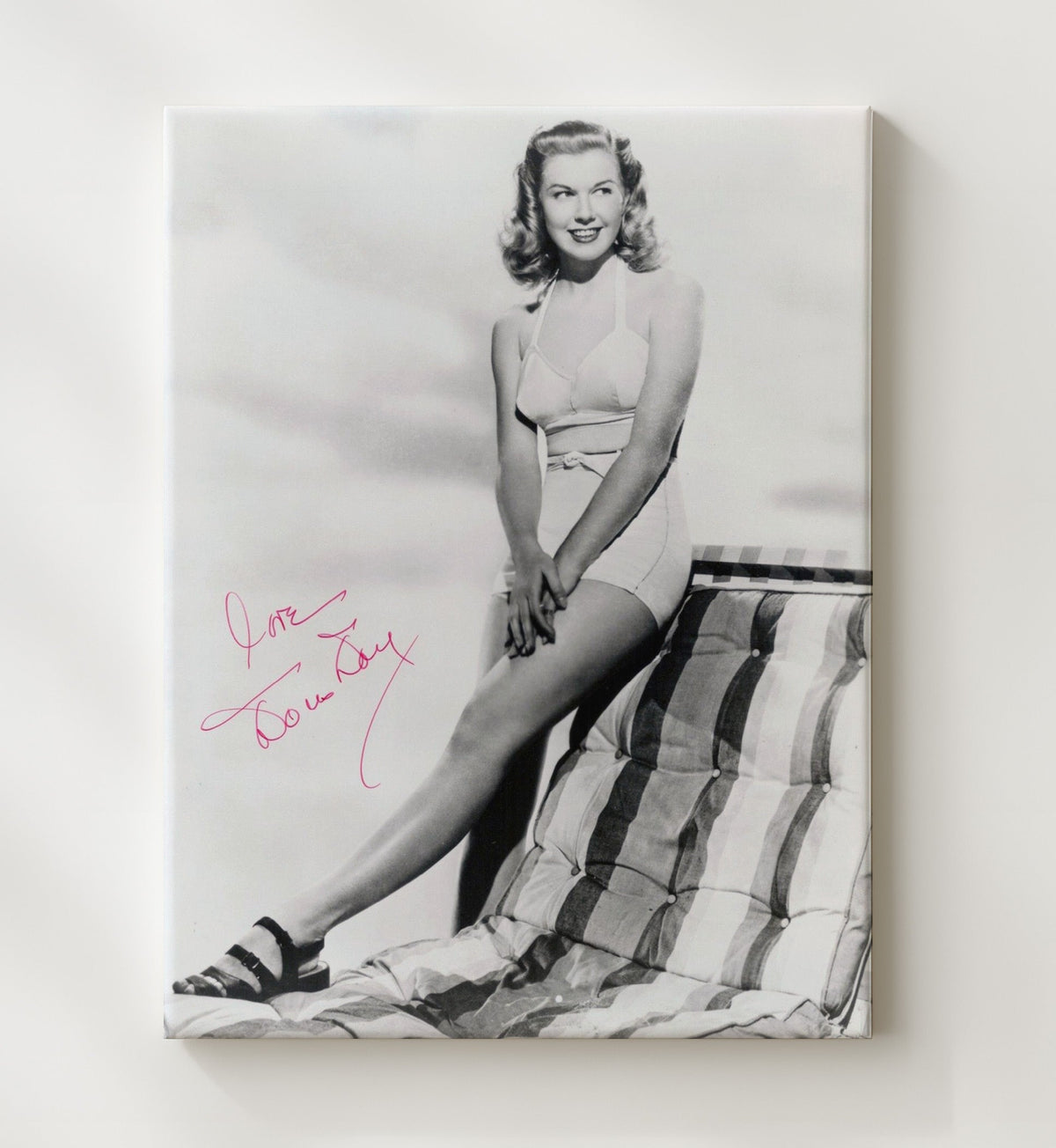 Romance on the High Seas - Doris Day - Georgia Garrett - Classic Hollywood Glamour movie wall art 8x10 Beveled Frame