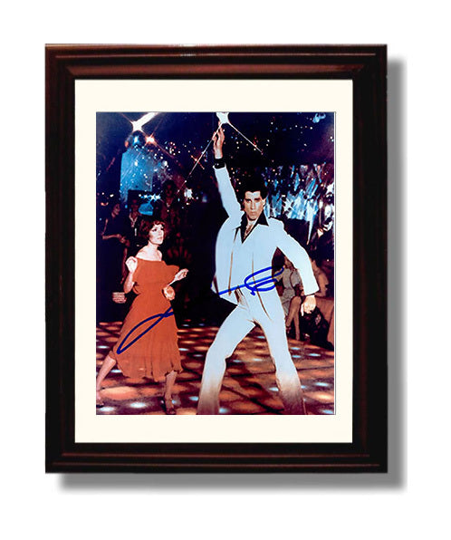 Saturday Night Fever - John Travolta - Tony Manero - Disco Dancefloor movie wall art 8x10 Beveled Frame