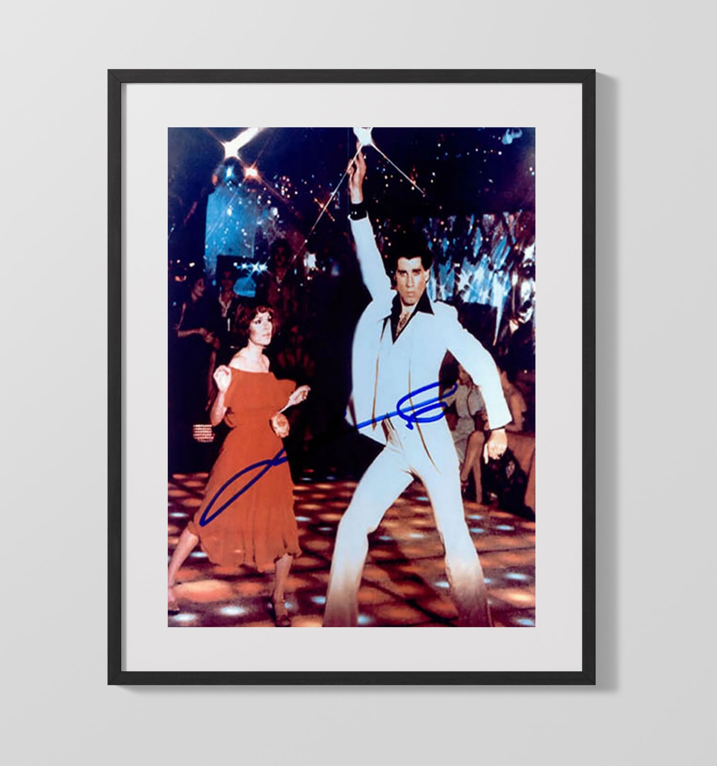 Saturday Night Fever - John Travolta - Tony Manero - Disco Dancefloor movie wall art 16x20 Gallery Frame