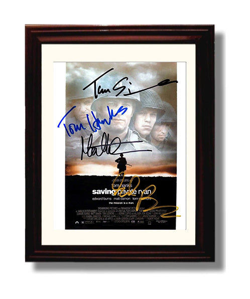 Saving Private Ryan - Ensemble Cast Wartime Brotherhood Photograph movie wall art 8x10 Beveled Frame