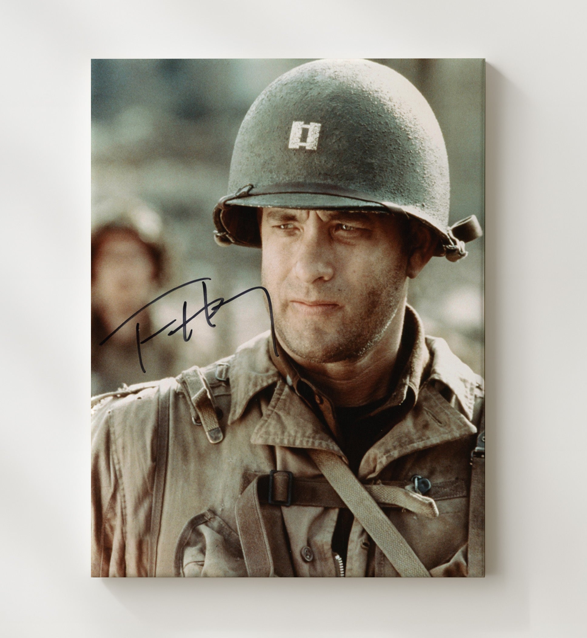 Saving Private Ryan - Tom Hanks - Captain Miller - Battlefield Resolve Close-Up movie wall art 20x24 Canvas