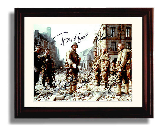 Saving Private Ryan - Tom Hanks - Miller - Band of Brothers Resolve movie wall art 8x10 Beveled Frame