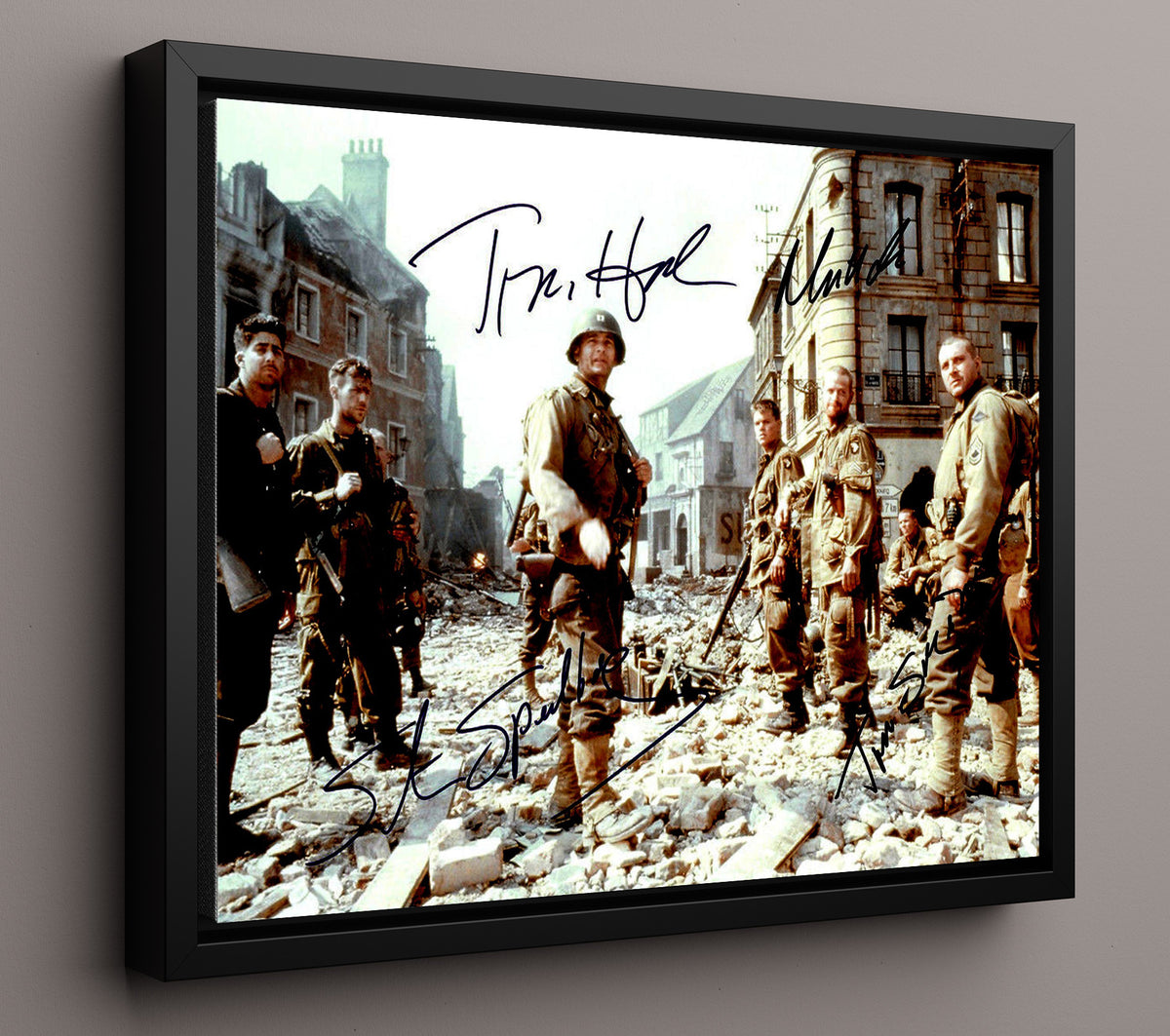Saving Private Ryan - Tom Hanks - Miller - Band of Brothers Resolve movie wall art 16x20 Framed Canvas