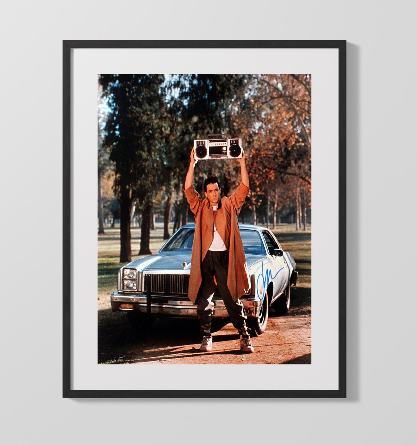 Say Anything - John Cusack Boombox Serenade Scene movie wall art 16x20 Gallery Frame