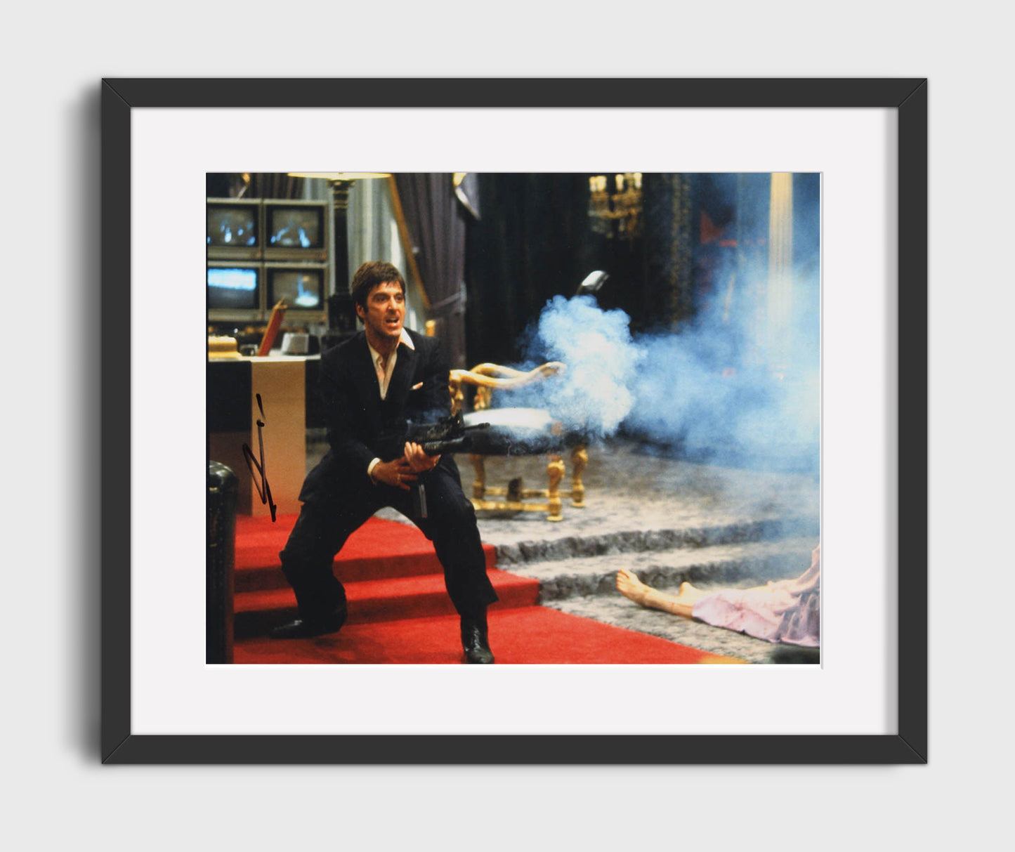 Scarface - Al Pacino - Tony - King of Cocaine Fury Vintage Movie Wall Art - 16x20 Gallery Frame movie decor
