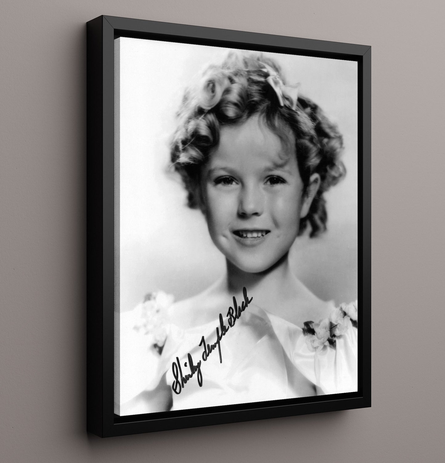 Shirley Temple - Shirley Temple - Child Star Classic Studio Portrait - Vertical.jpg Vintage Movie Wall Art - 16x20 Framed Canvas movie decor