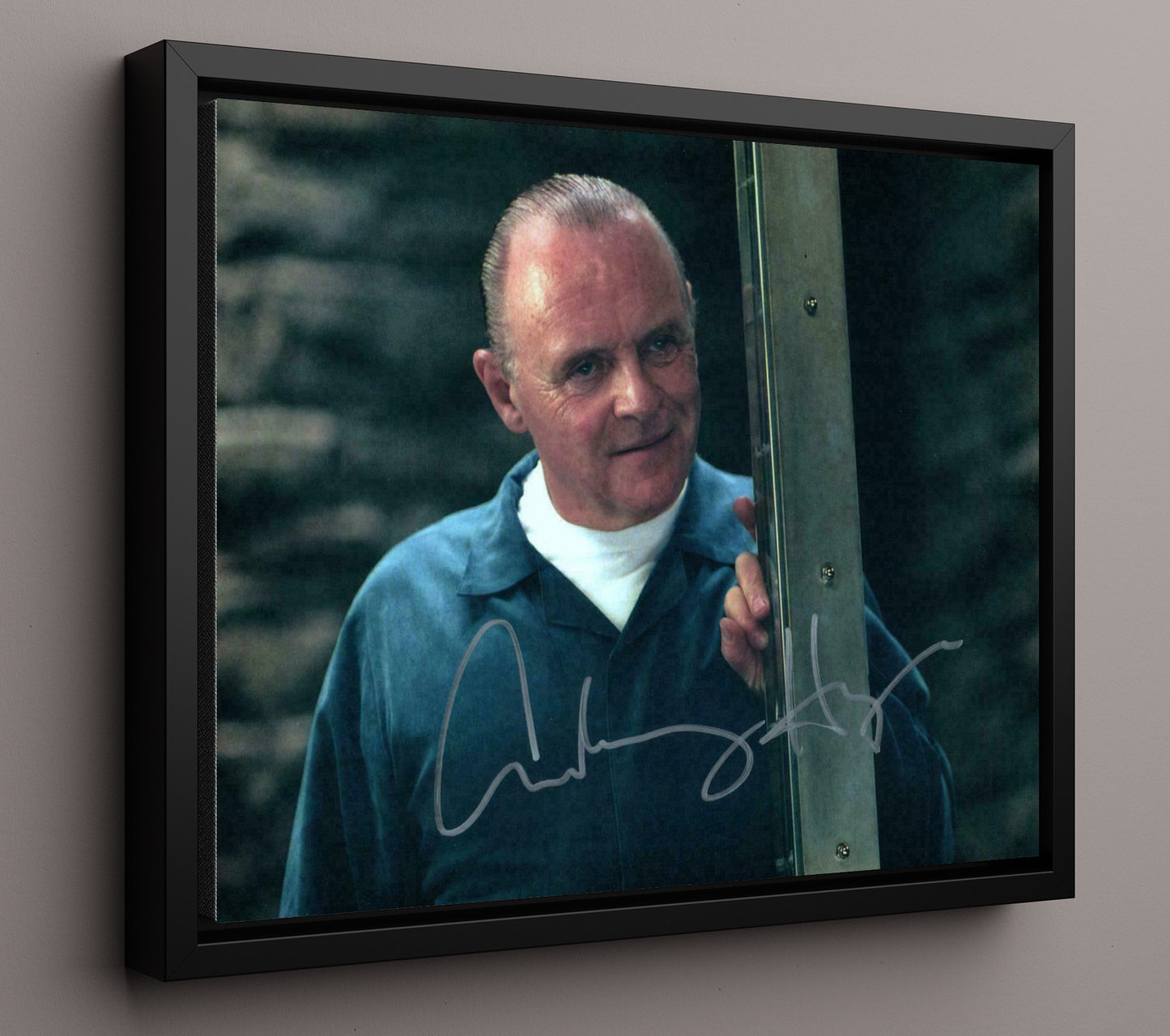 Silence of the Lambs - Anthony Hopkins - Lecter - Polite Yet Terrifying Calm Vintage Movie Wall Art - 16x20 Framed Canvas movie decor