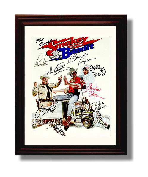 Smokey and the Bandit - Signed Poster movie wall art 8x10 Beveled Frame