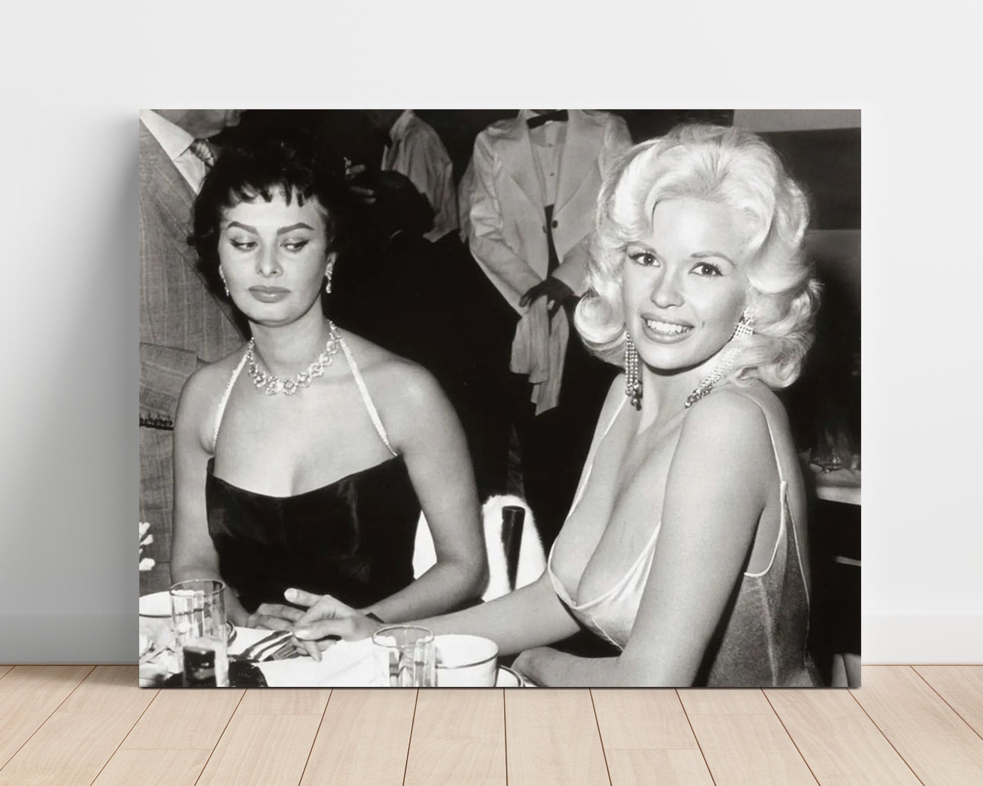 Sophia Loren and Jayne Mansfield - Side-eye legend movie wall art 16x20 Unframed Print