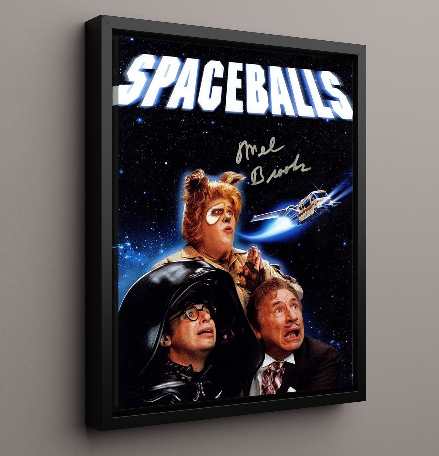 Spaceballs - Ensemble Cast Comic Space Panic movie wall art 16x20 Framed Canvas