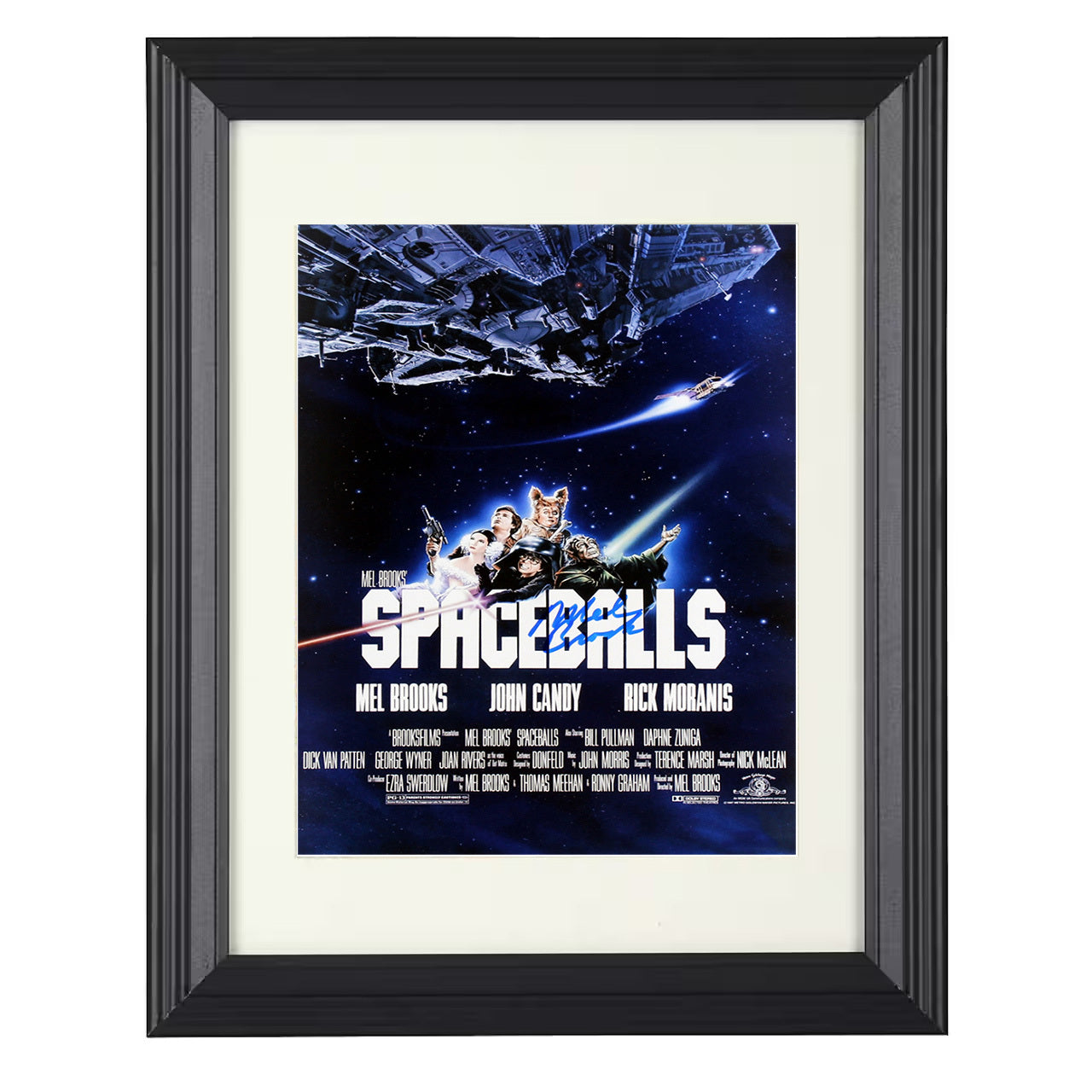 Spaceballs – Mel Brooks Yogurt Galactic Comedy Master – 8x10 black beveled framed movie wall art