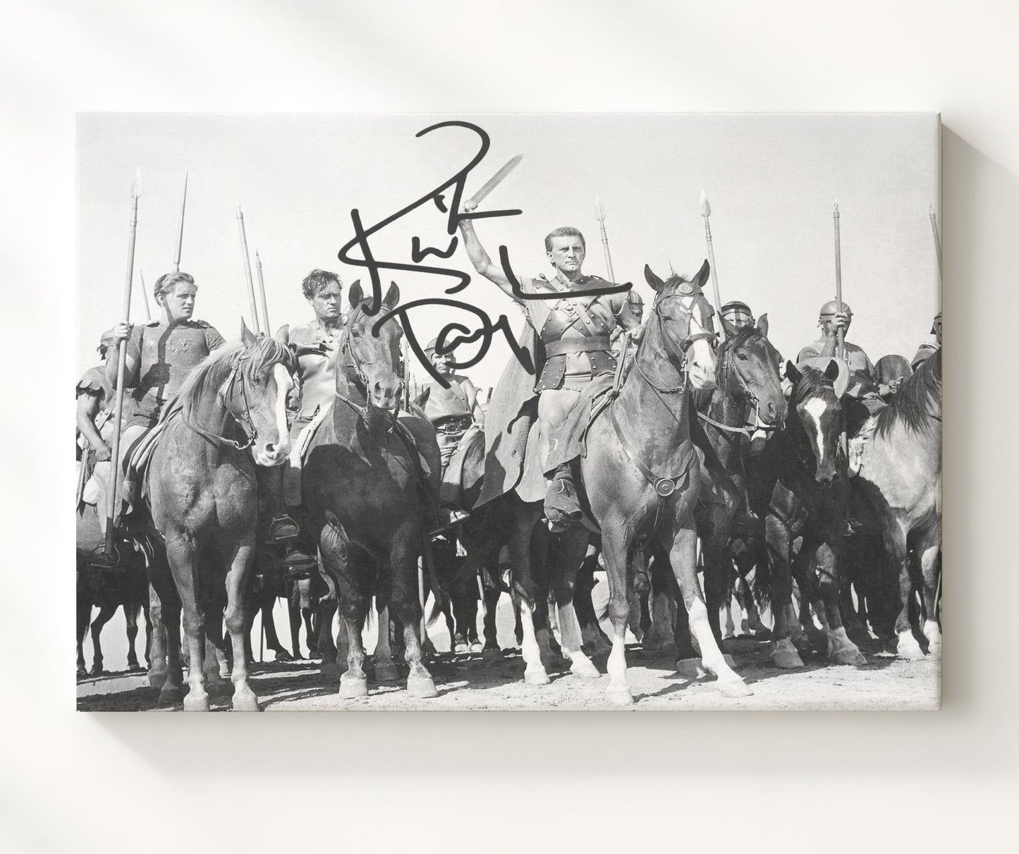Spartacus - Kirk Douglas - Spartacus - Sword raised command charge movie wall art 20x24 Canvas