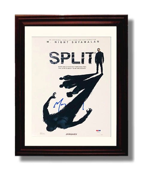 Split - M Night Shyamalan Thriller Poster Signed movie wall art 8x10 Beveled Frame