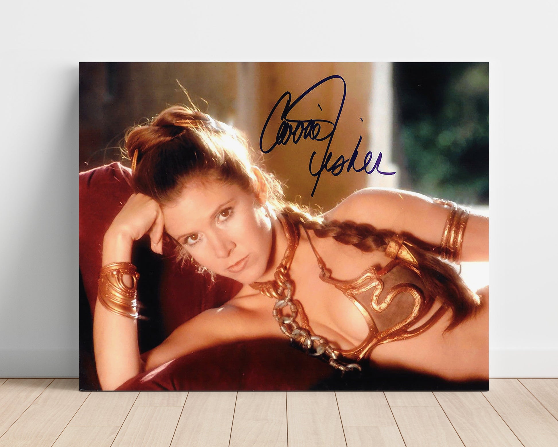 Star Wars - Carrie Fisher - Princess Leia - Blaster ready defiance Vintage Movie Wall Art - 16x20 Unframed Print movie decor