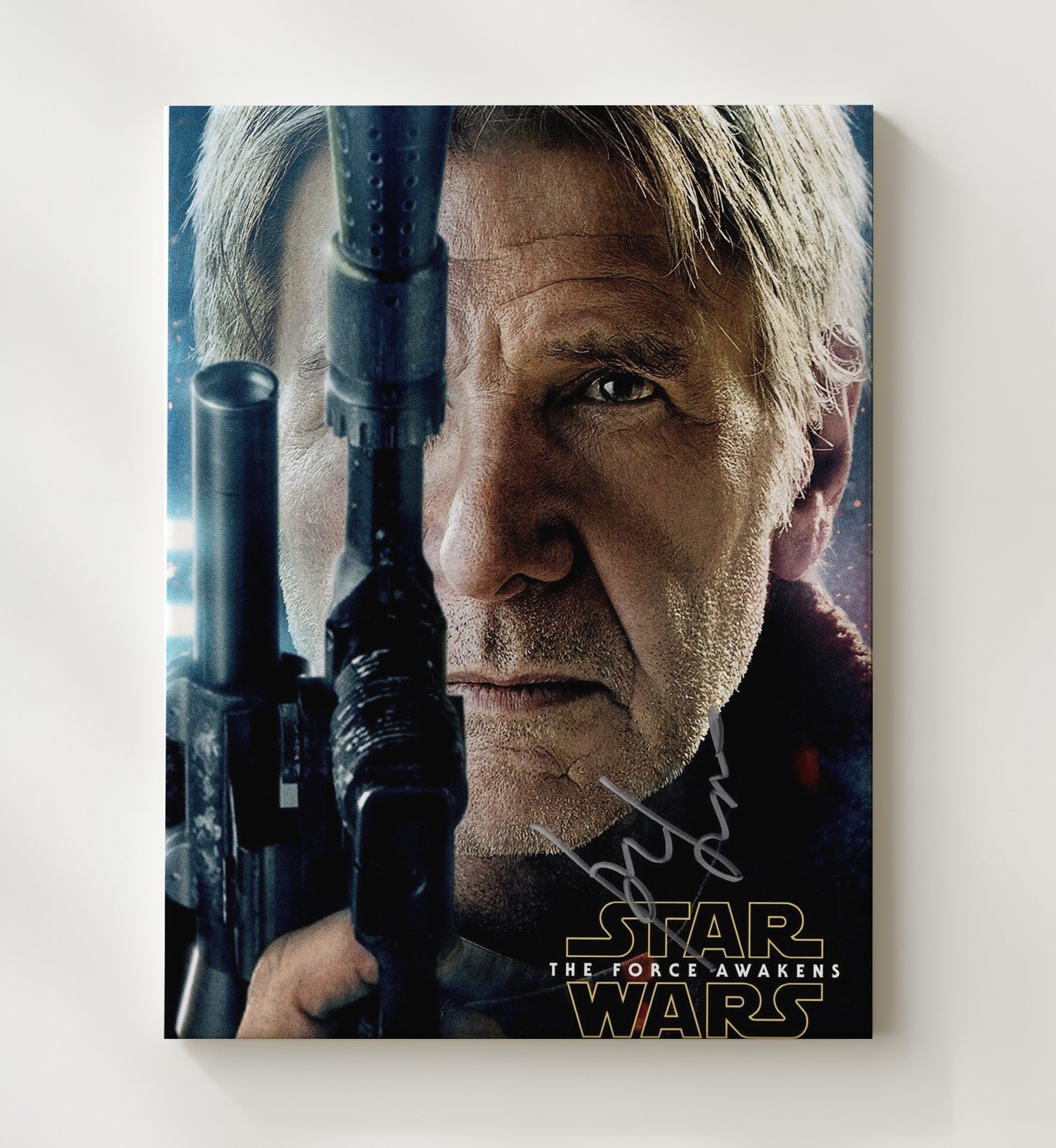 Star Wars - Harrison Ford - Han SoloBlaster-Wielding Smuggler Vintage Movie Wall Art - 20x24 Canvas movie decor