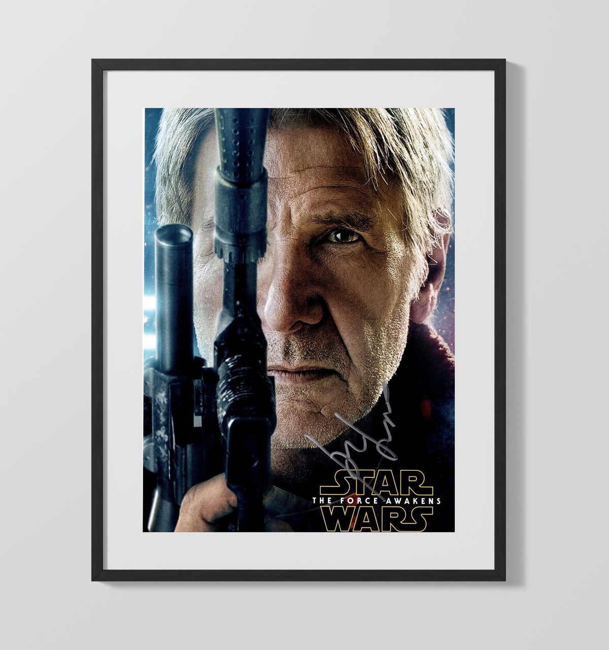 Star Wars - Harrison Ford - Han Solo - Blaster-Wielding Smuggler movie wall art 16x20 Gallery Frame