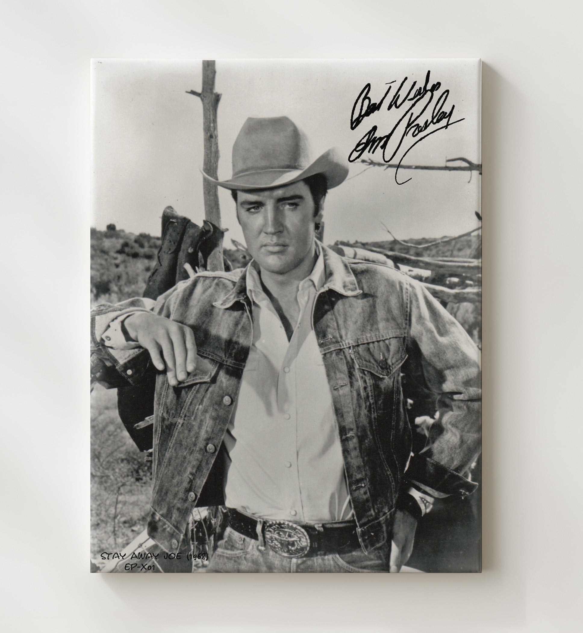 Stay Away Joe - Elvis Presley Cowboy Western Still.jpg movie wall art 20x24 Canvas