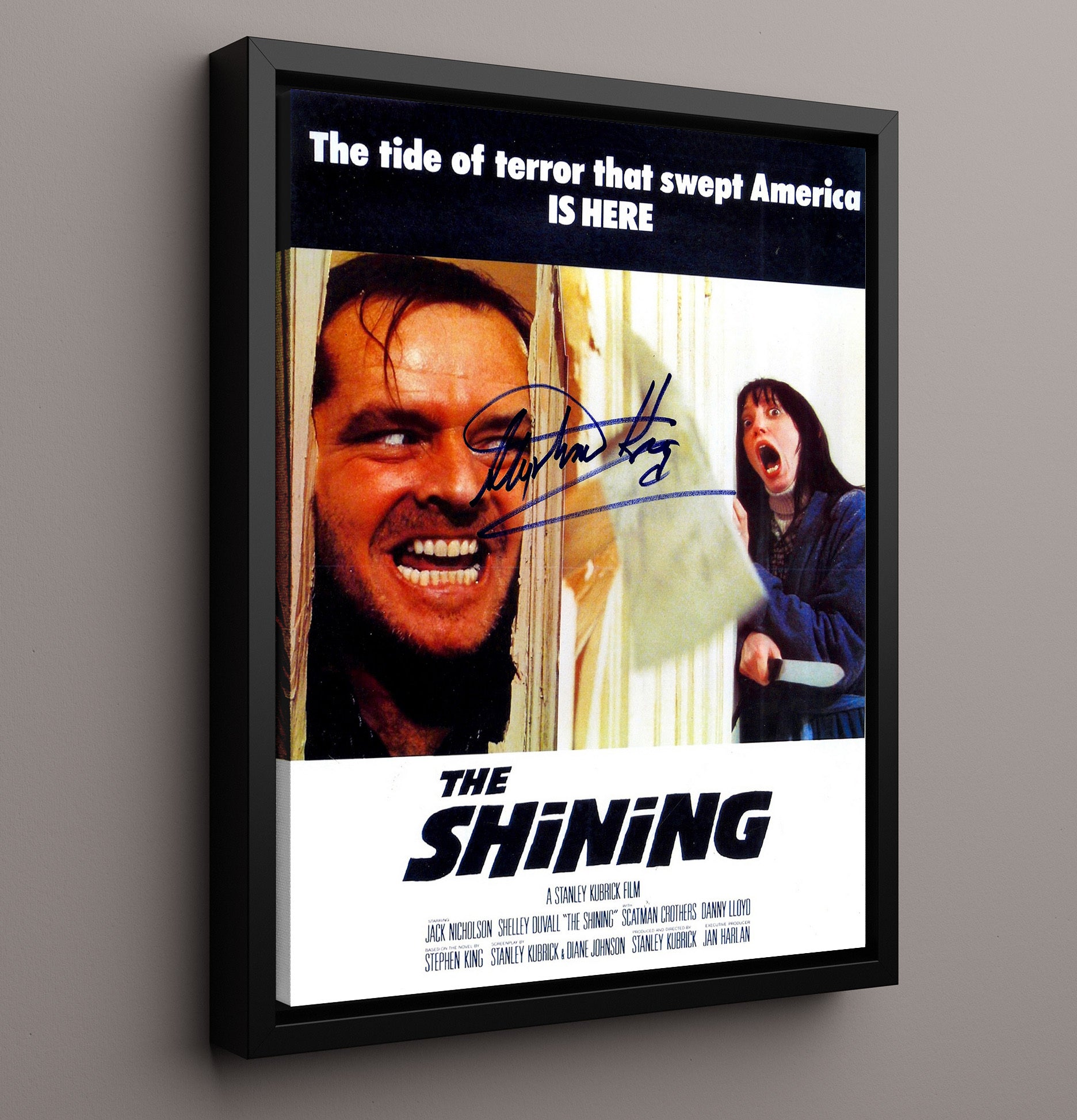 Stephen King - The Shining Poster movie wall art 16x20 Framed Canvas