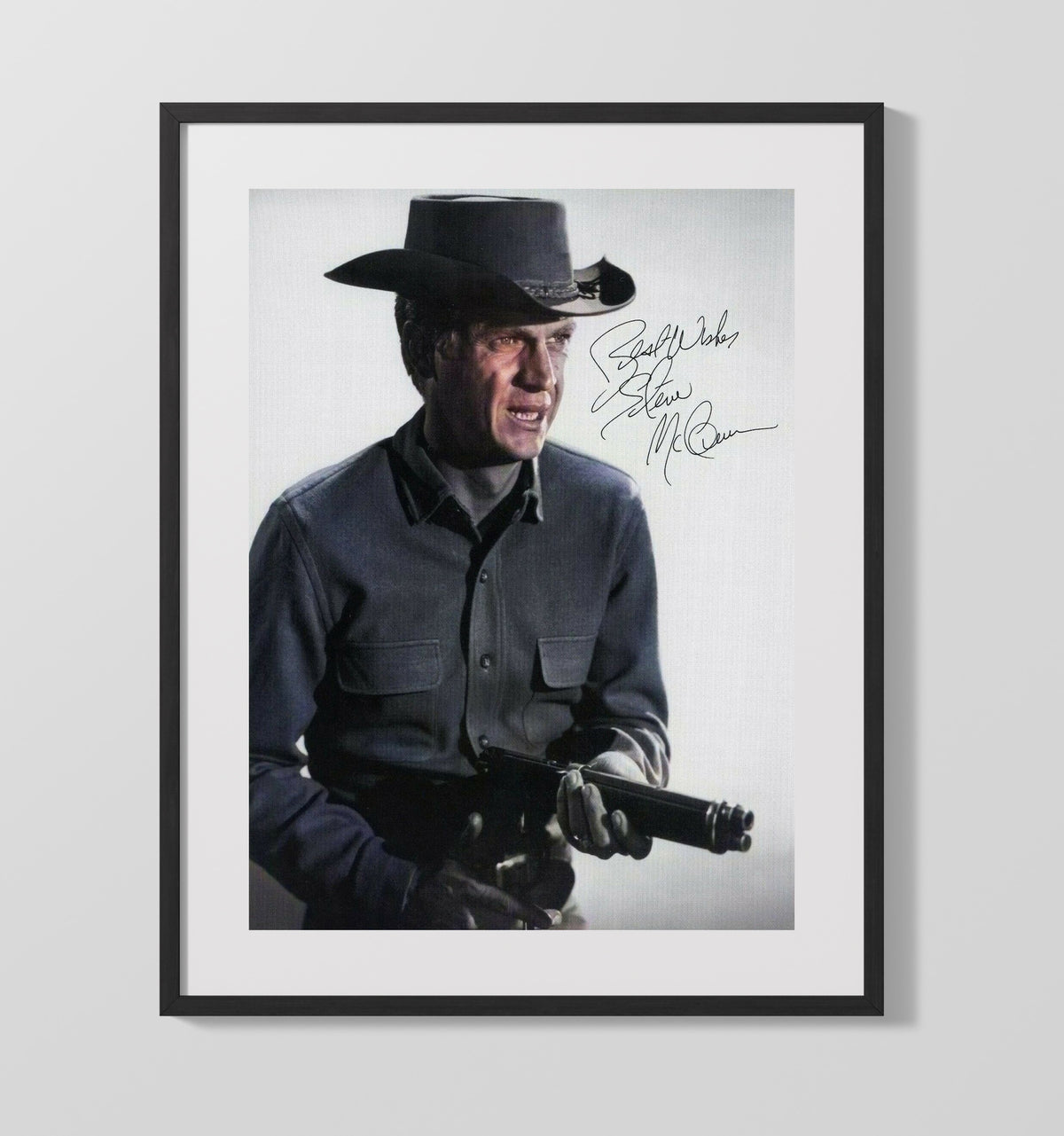 Steve McQueen - Cowboy Cool movie wall art 16x20 Gallery Frame