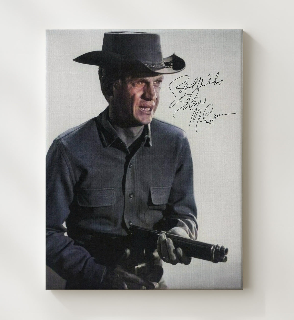 Steve McQueen - Cowboy Cool movie wall art 20x24 Canvas