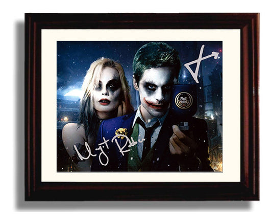 Suicide Squad - Margot Robbie - Harley - and Jared Leto - Joker - Twisted Sweethearts movie wall art 8x10 Beveled Frame