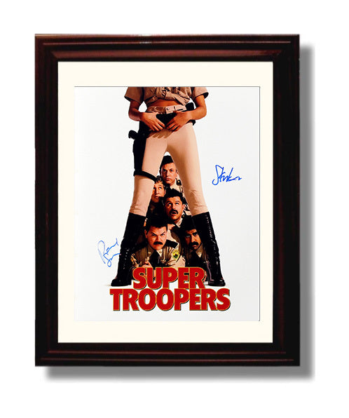Super Troopers - Steve Lemme - Mac - Paul Soter - Foster - Patrol Lineup Gag movie wall art 8x10 Beveled Frame