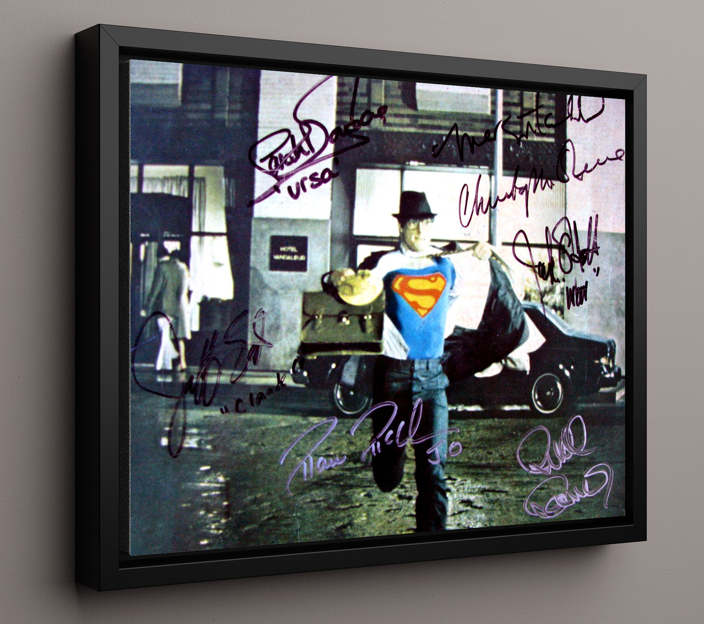 Superman - Christopher Reeve - Superman - Shirt Rip Vintage Movie Wall Art - 16x20 Framed Canvas movie decor
