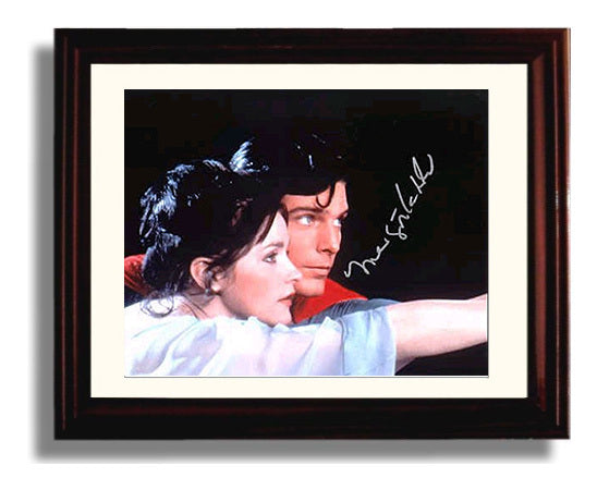Superman - Christopher Reeve - Superman - and Margot Kidder - Lois - Flying Duo Vintage Movie Wall Art - 8x10 Beveled Frame movie decor