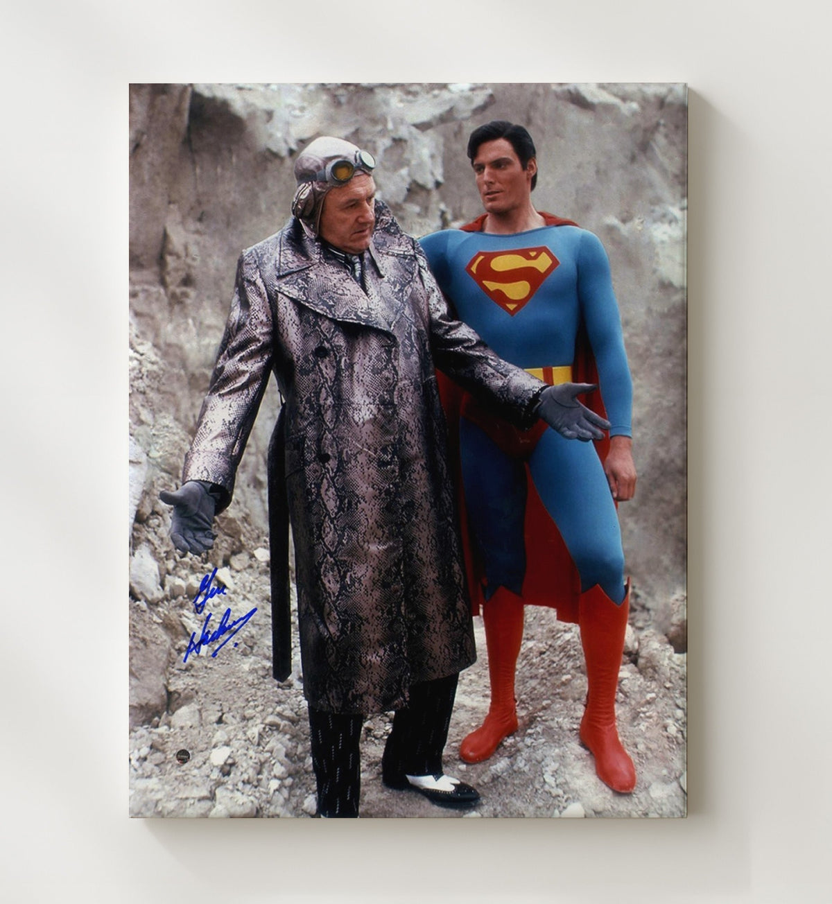 Superman - Gene Hackman - Lex Luthor - Criminal Mastermind Glare movie wall art 20x24 Canvas