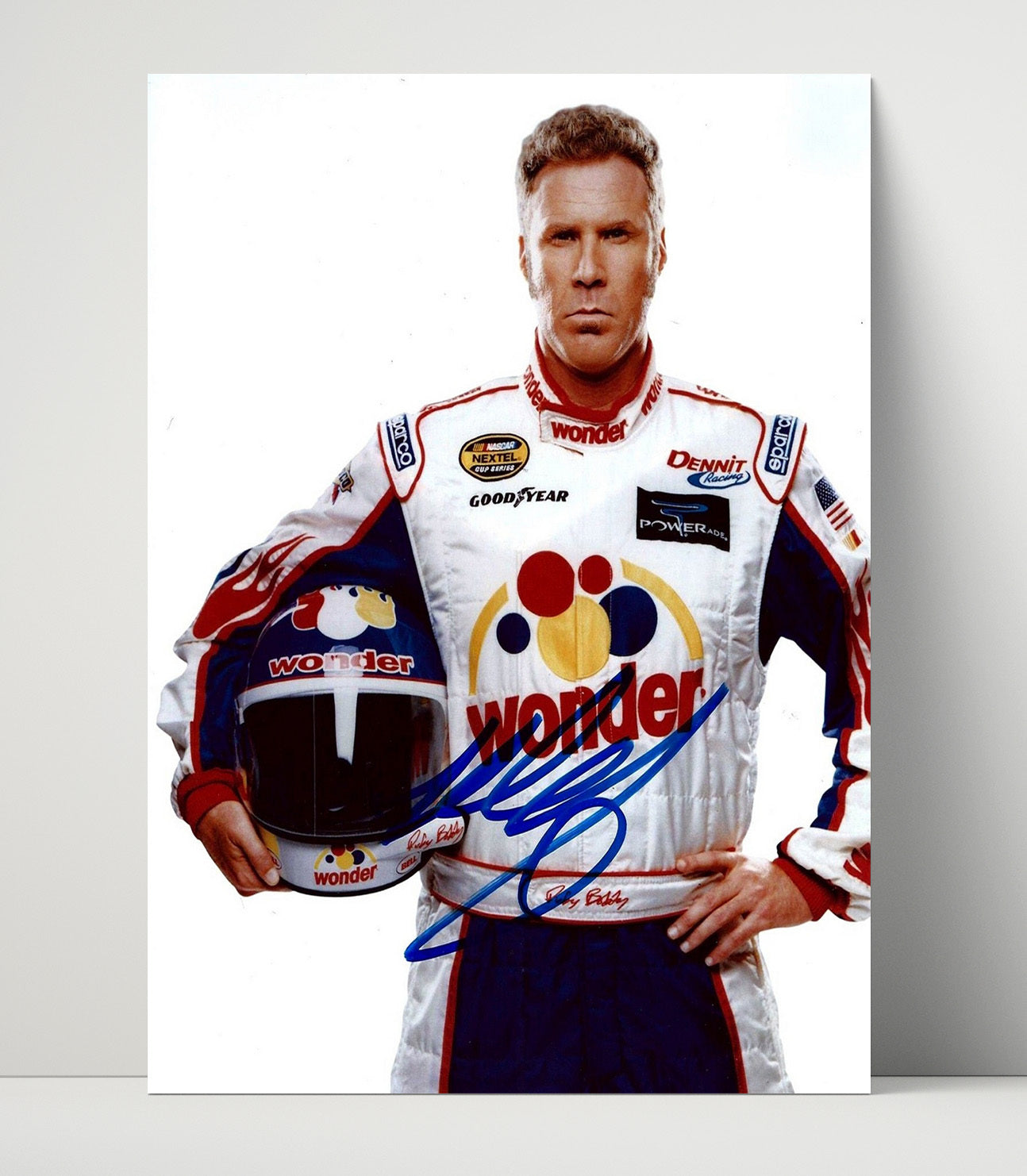 Talladega Nights - Will Ferrell - Ricky Bobby - Wonder Bread Racer Pose movie wall art 16x20 Unframed Print