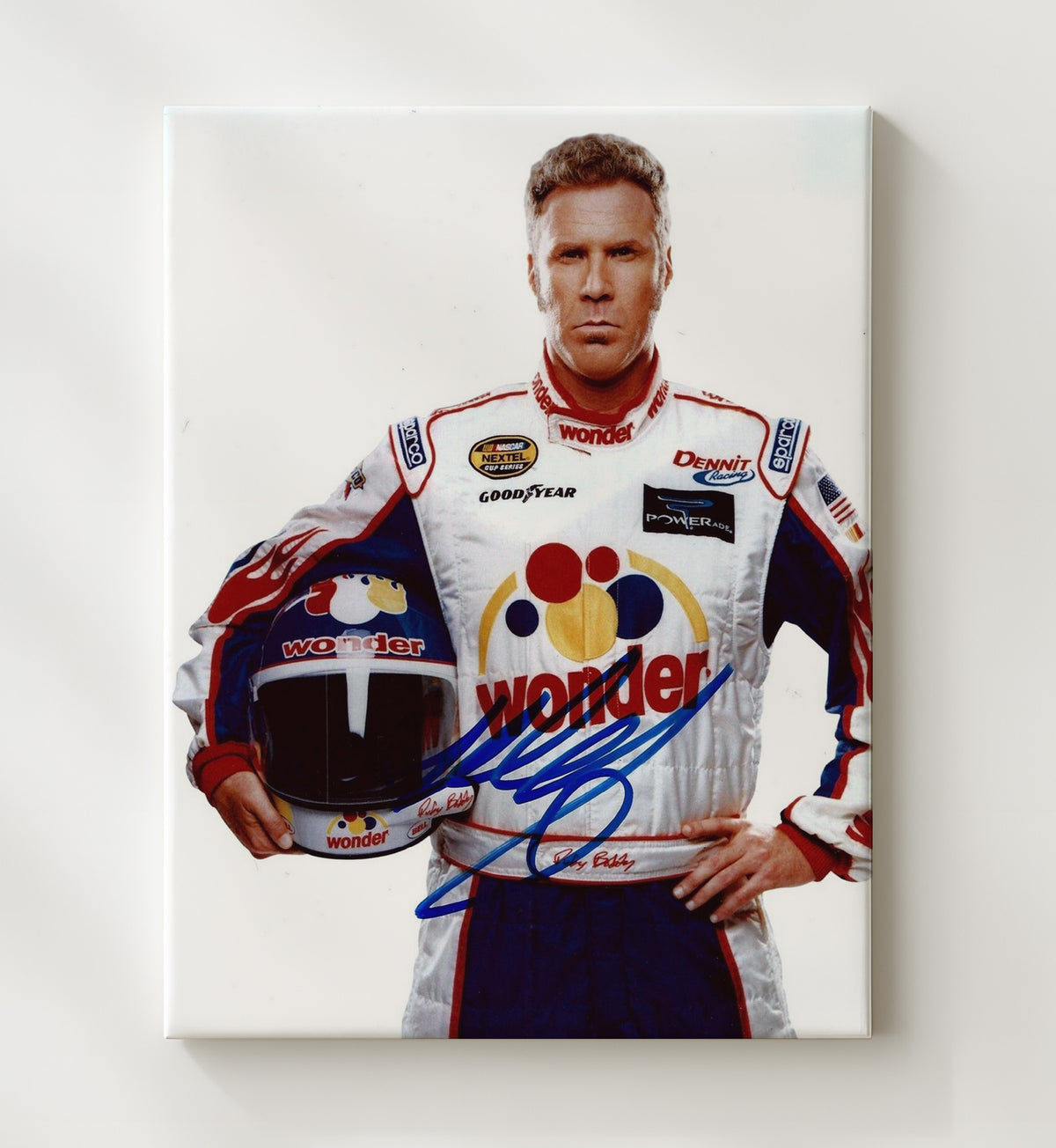 Talladega Nights - Will Ferrell - Ricky Bobby - Wonder Bread Racer Pose movie wall art 20x24 Canvas