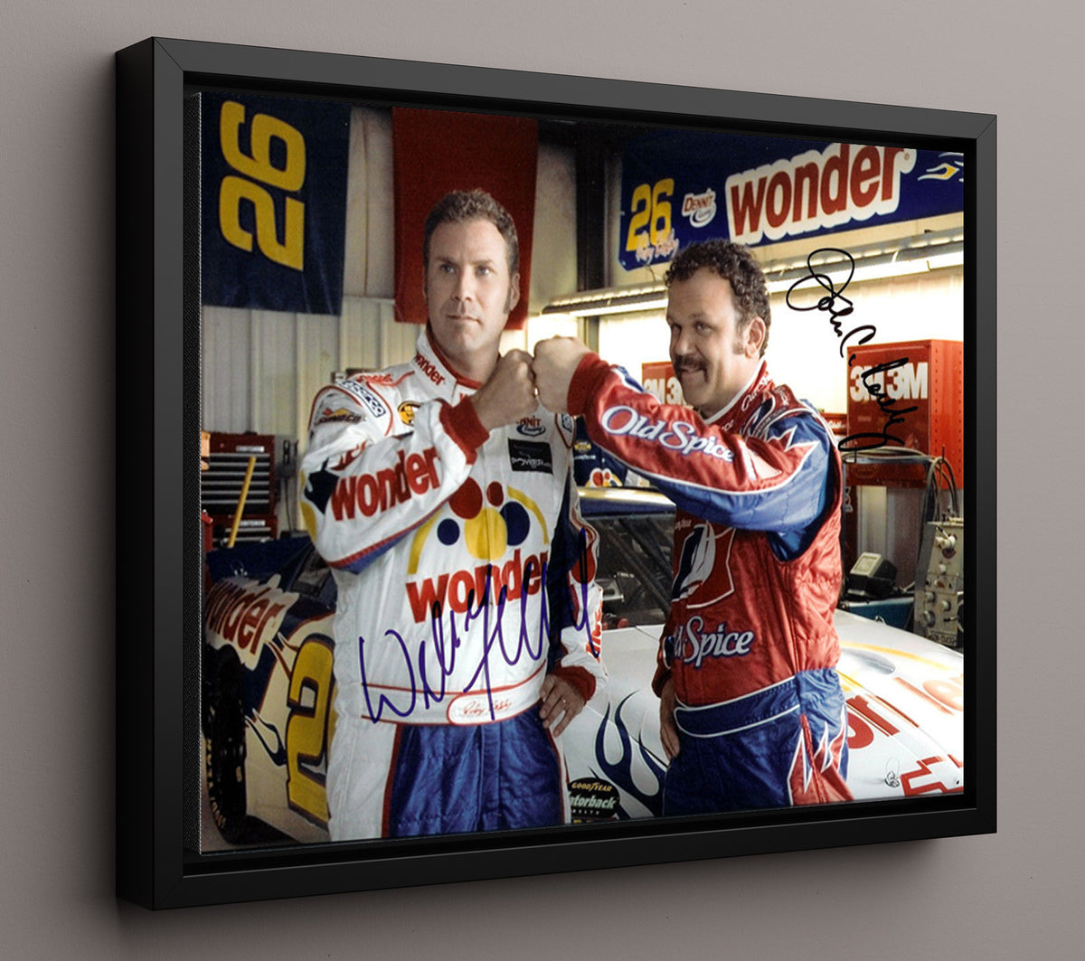 Talladega Nights - Will Ferrell and John C. Reilly - Shake and bake movie wall art 16x20 Framed Canvas